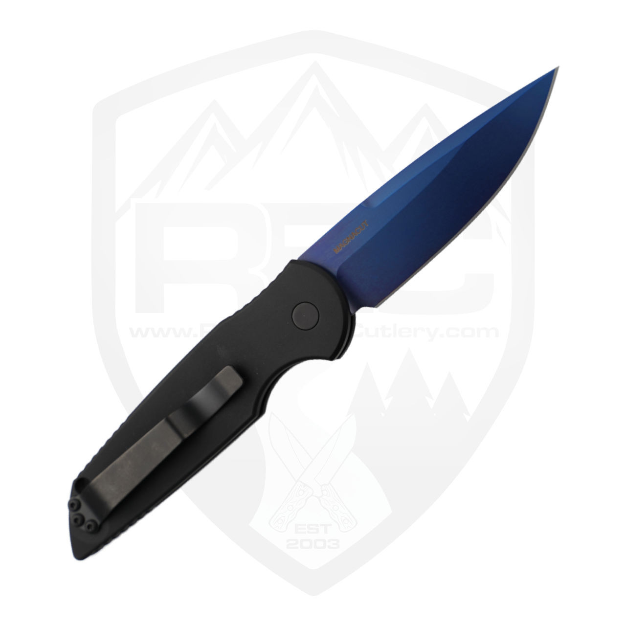 ProTech TR-3 Auto Black Aluminum, Sapphire Blue Magnacut - TR-3 SB MC