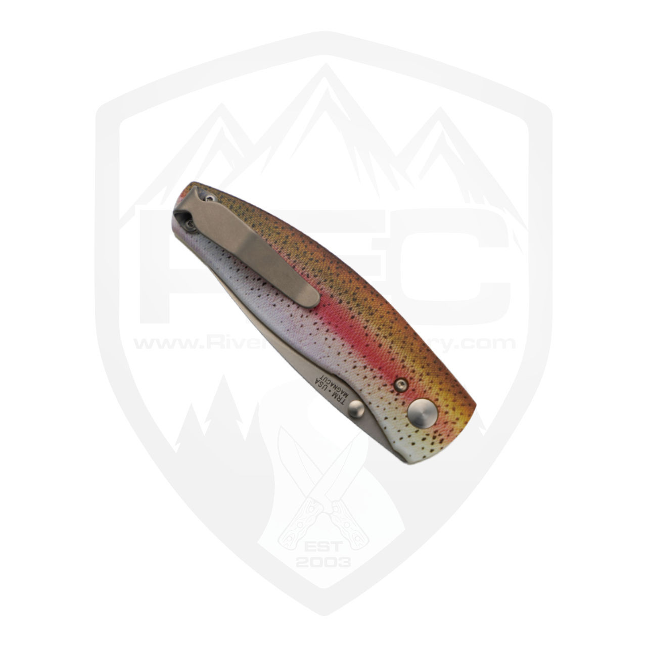 TRM Neutron 2 Linerlock, 3D G10 Rainbow Trout, Magnacut