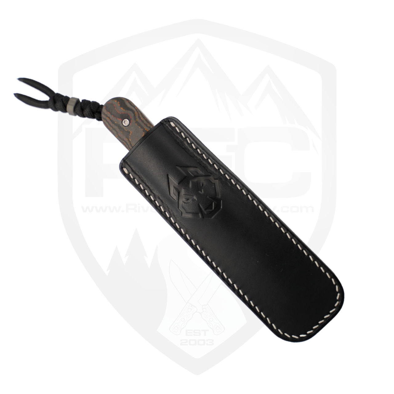 Jack Wolf Knives Backwoods FIXedc Fixed Blade Sunset Orange Camo