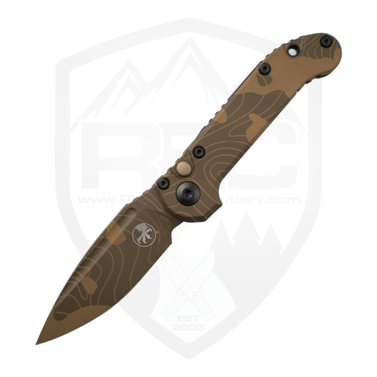 Microtech LUDT Gen III Signature Series, Badlands Camo Topographic