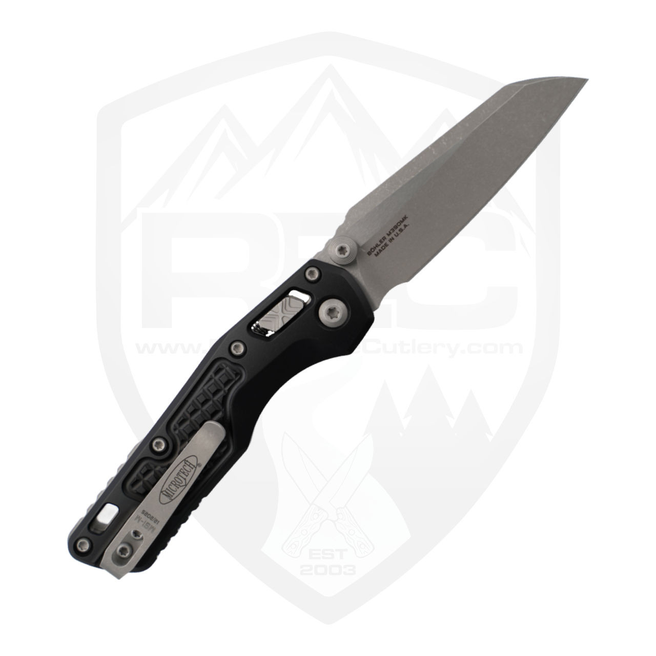 Microtech MSI Mini S/E Black Frag Aluminum, Apocalyptic M390MK