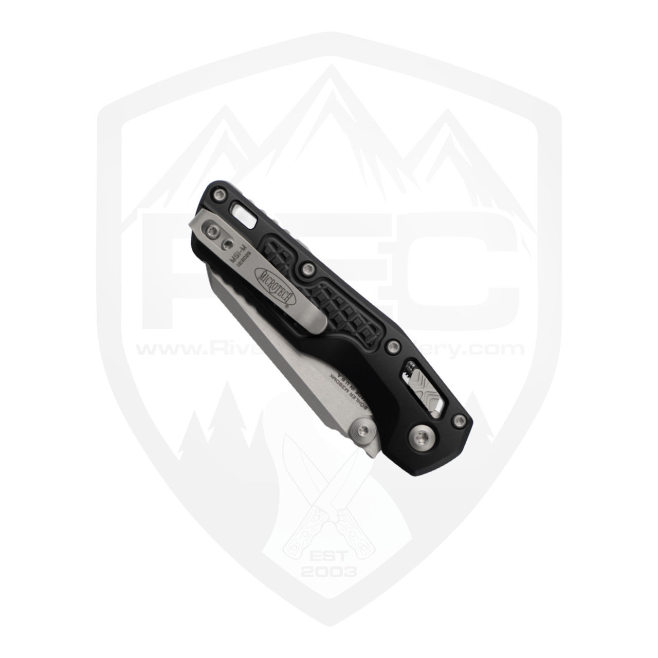 Microtech MSI Mini S/E Black Frag Aluminum, Stonewash M390MK