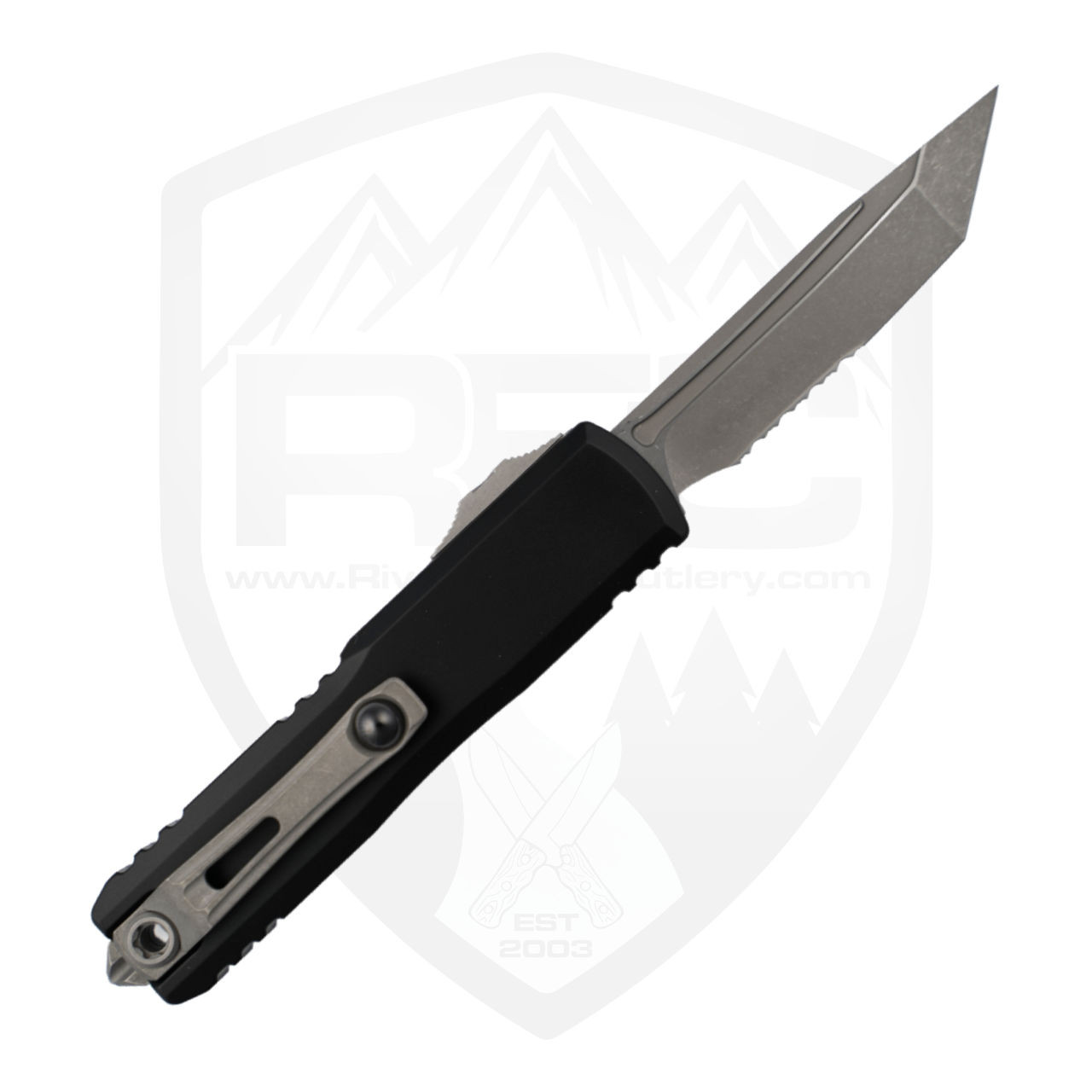 Microtech UTX-85 Gen IV Tanto Edge Black Aluminum, Apocalyptic