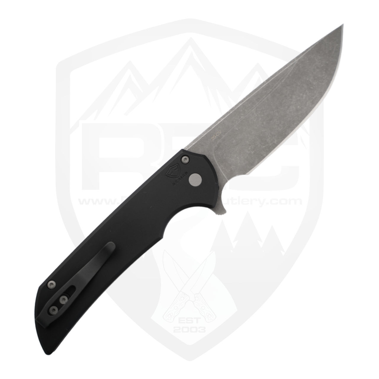 ProTech Mordax, Black Aluminum, Acid Wash 20CV - MX101-AW 20CV