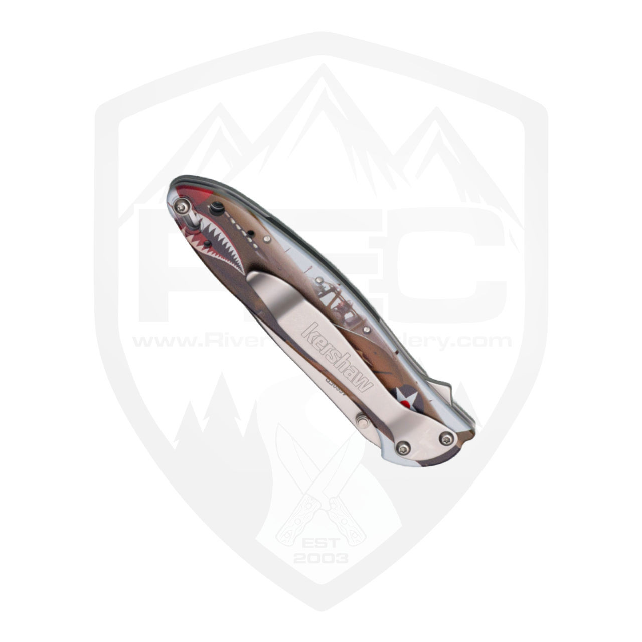 Kershaw Leek Aluminum Fighter Pilot, Bead Blasted 14C28N - 1660FP