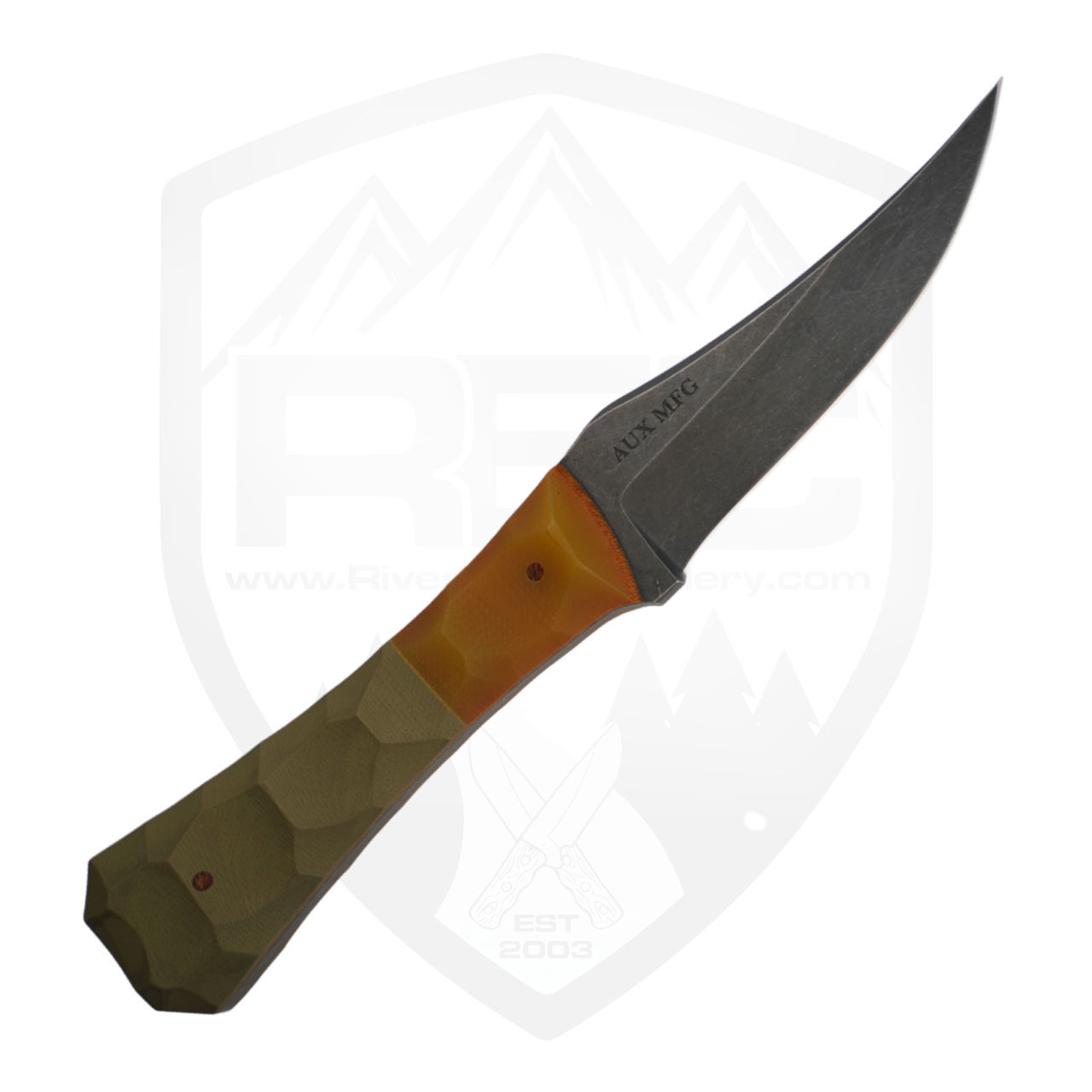 Aux Mfg Custom Pocket Bowie XL, OD Green and Green Translucent G10