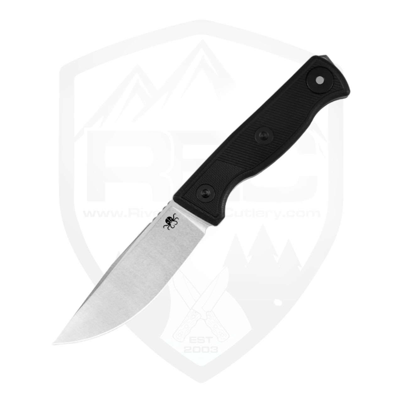 Klaken Citadel Fixed Blade, Black G10, Satin 14C28N - Z067 - REC