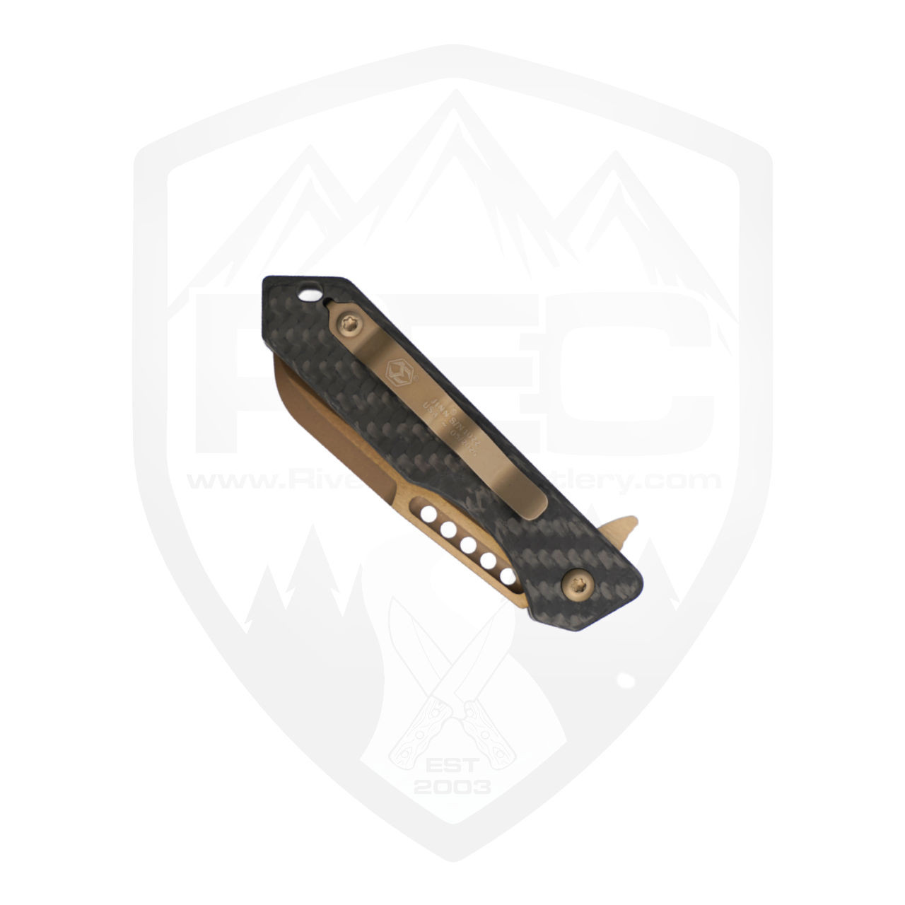 Heretic Knives Jinn Manual, Carbon Fiber, Bronze Magnacut - H213