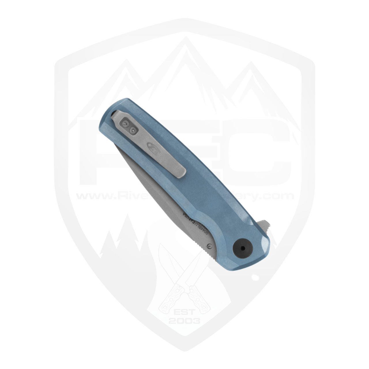 Zero Tolerance 0044 Blue Titanium, Stonewash S90V - 0044BLU - REC