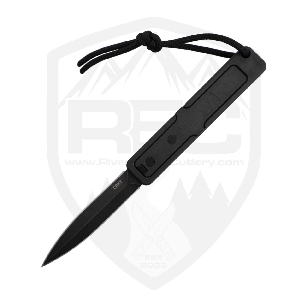 CRKT Gravitic OTF Manual, Black GRN, Black Stonewash 5Cr13MoV