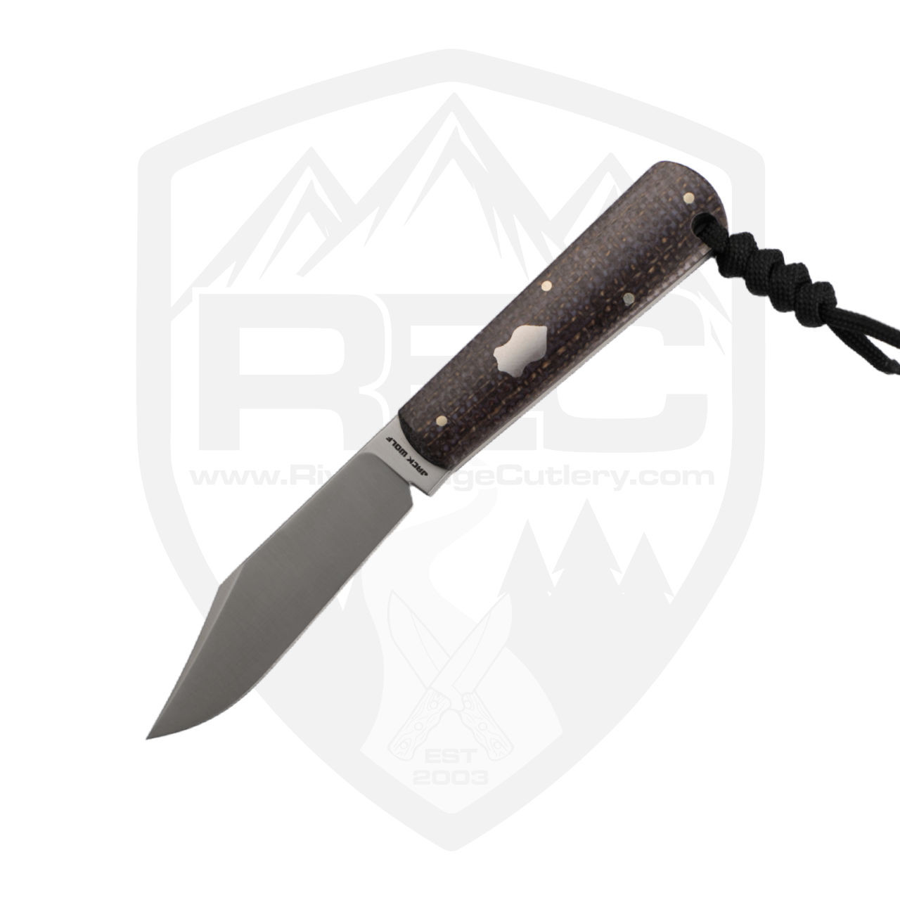 Jack Wolf Knives Gateway FIXedc, Vibe Jute Bison Handle, Satin