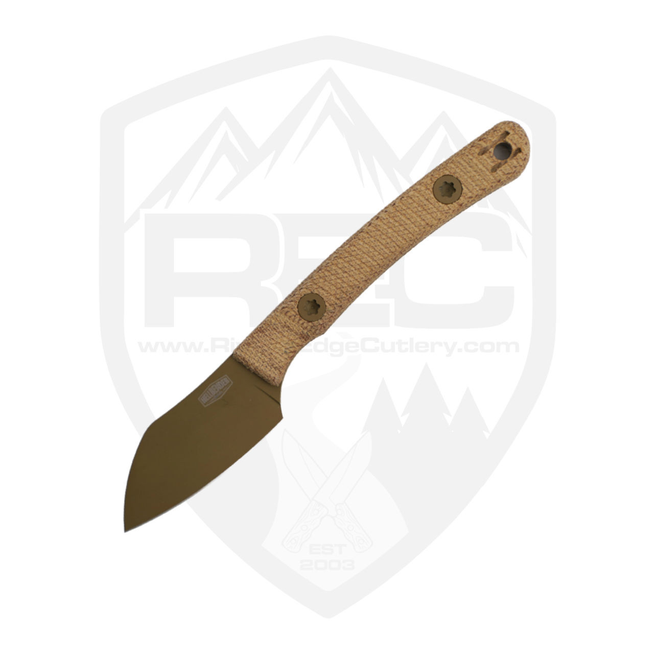 Hellbender Blade Co Newt, Natural Micarta, Coyote Magnacut