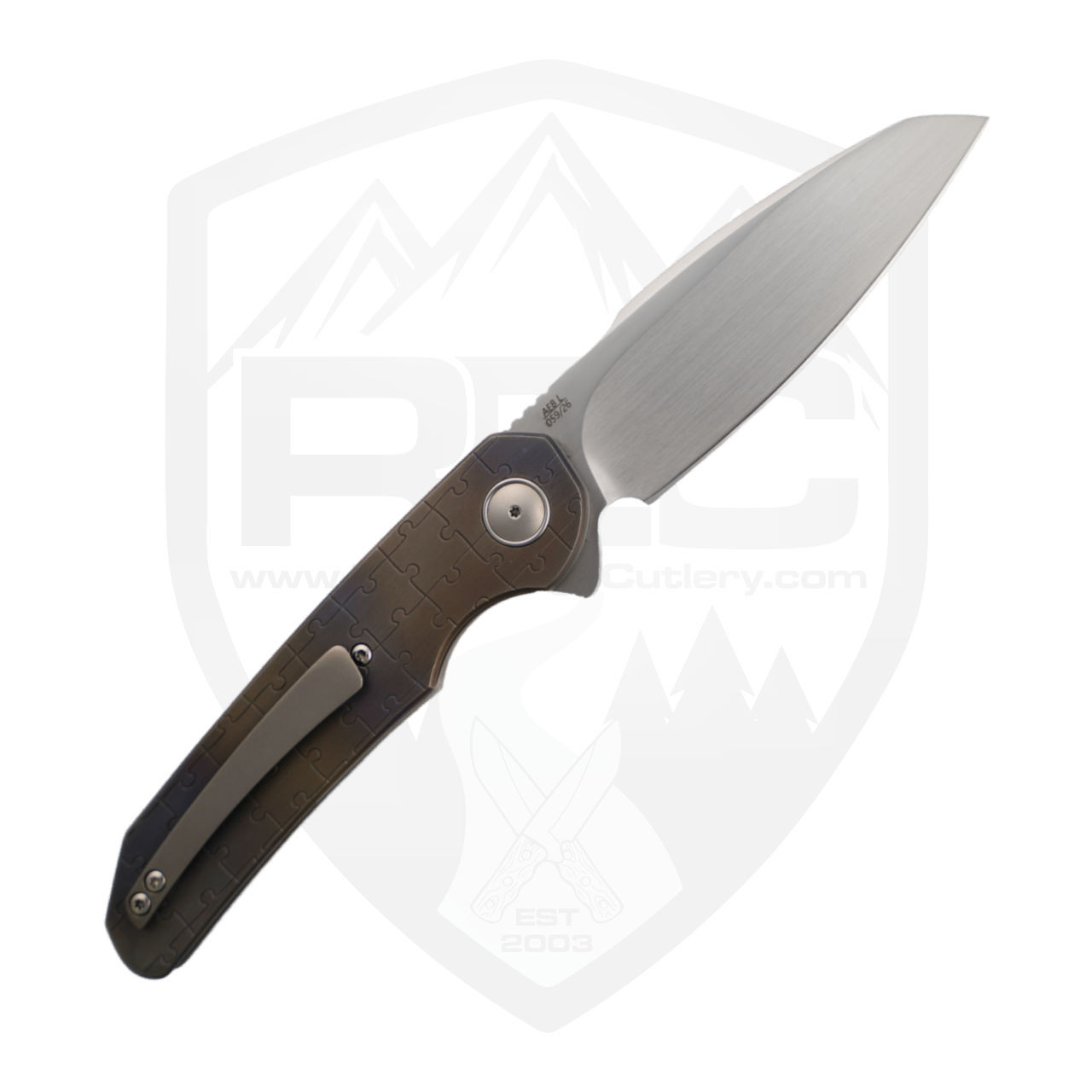 Johan vd Walt Custom JB3 Custom Sheepsfoot, Titanium Puzzle