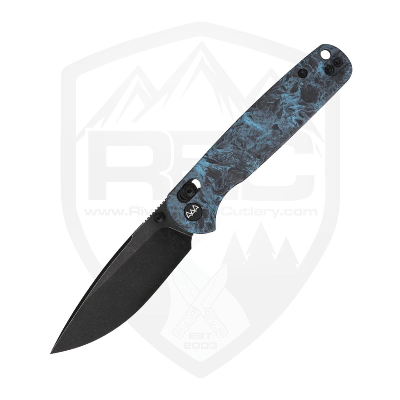 Wixco Drax II Crossbar Lock, Sky Blue Shredded Carbon Fiber, Black