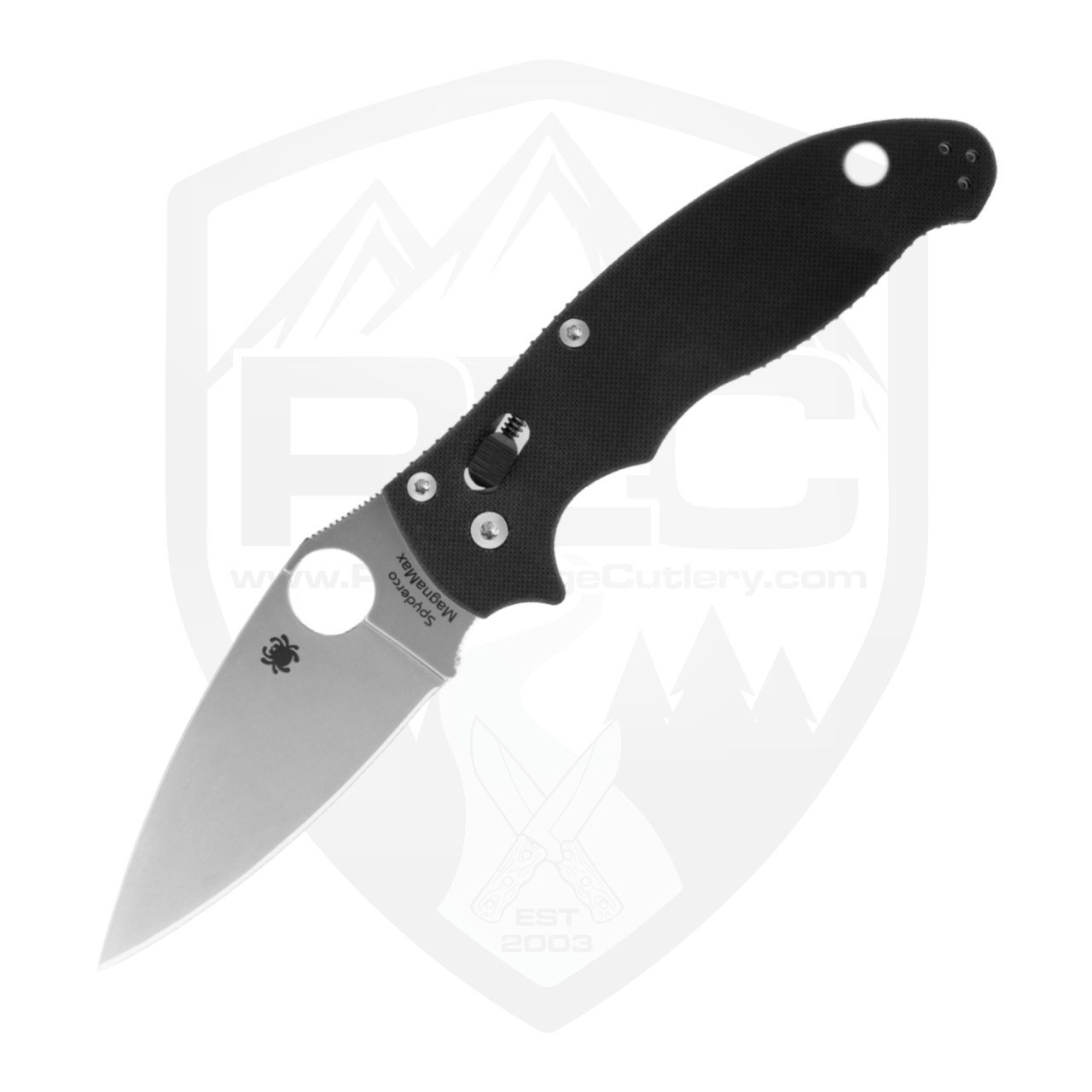 Spyderco Manix 2 Black G-10, Stonewash MagnaMax - C101GP2 - REC