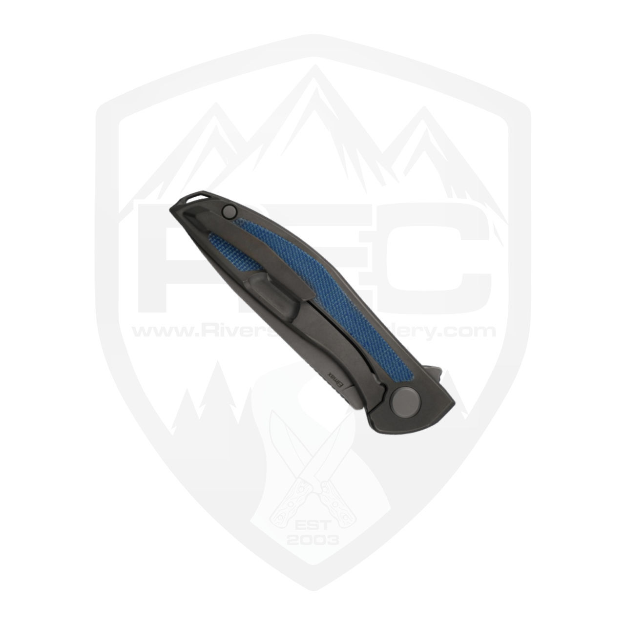 Shirogorov NeOn NL, Titanium w/ Blue Micarta, MRBS, Elmax Blade