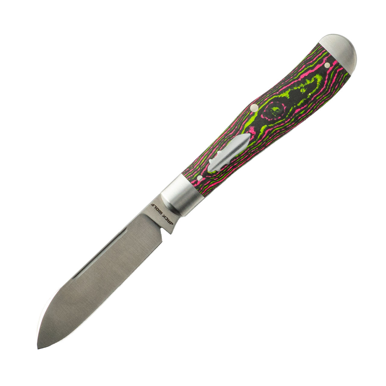 【レア】キャメロンキューブ&フォーク Jack Wolf Knives Gateway Eureka Slipjoint, CamoCarbon Watermelon