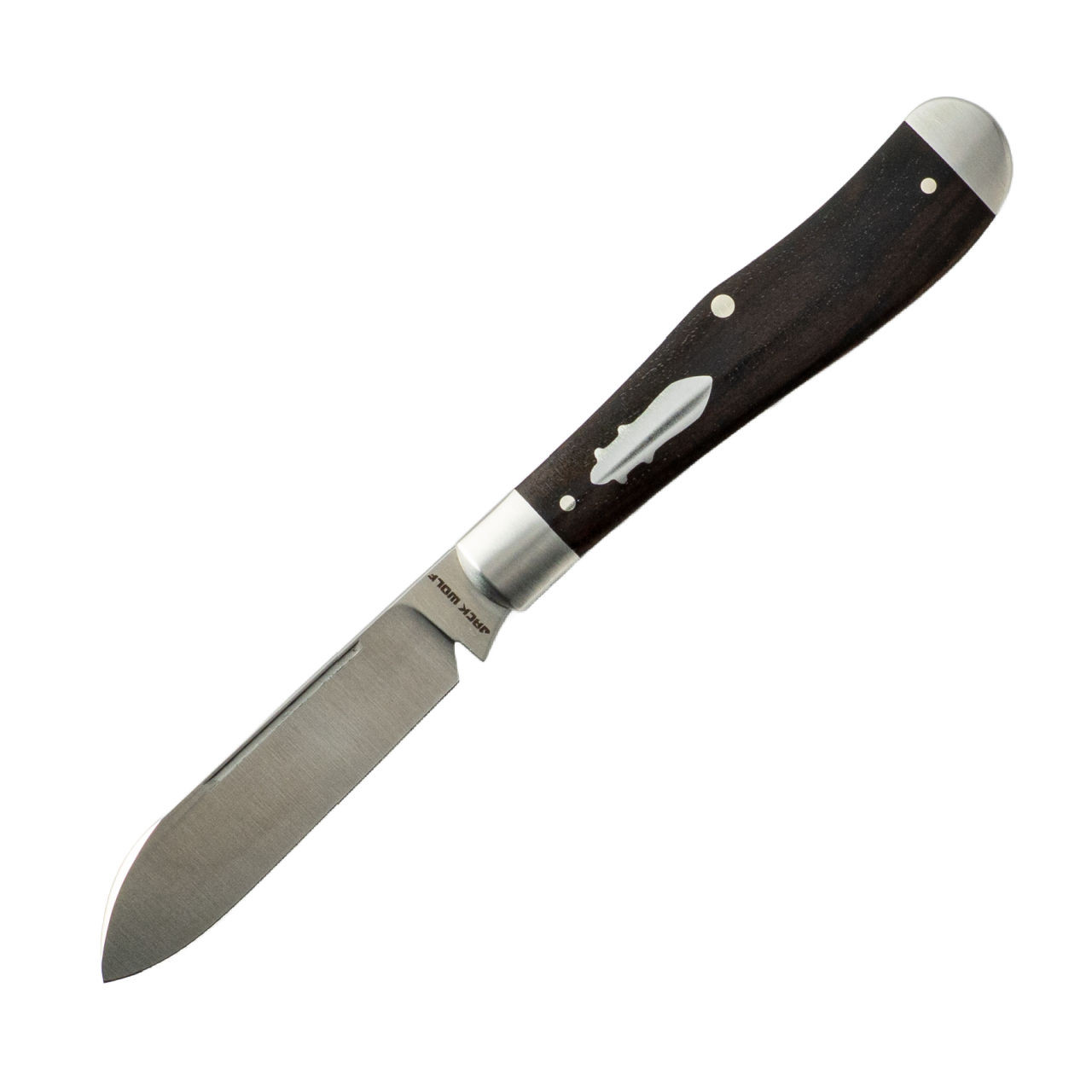 Jack Wolf Knives Gateway Eureka Slipjoint, Ebony Wood Handles