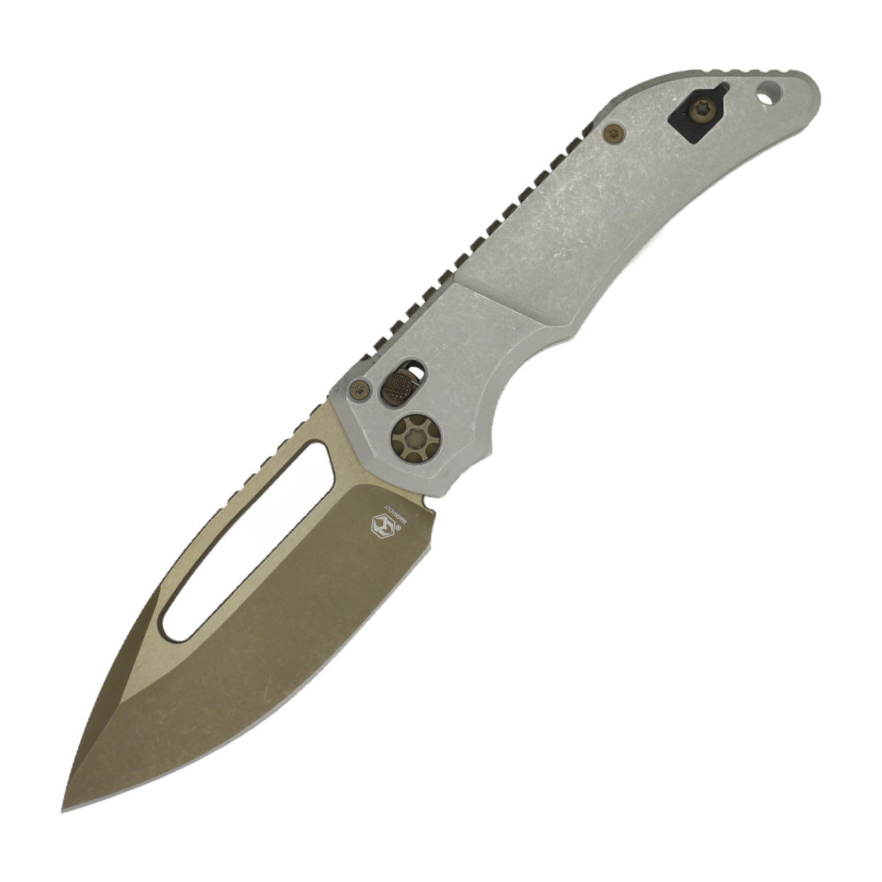 Heretic Knives Koschei Crossbar, Blizzardworn Aluminum, Bronze
