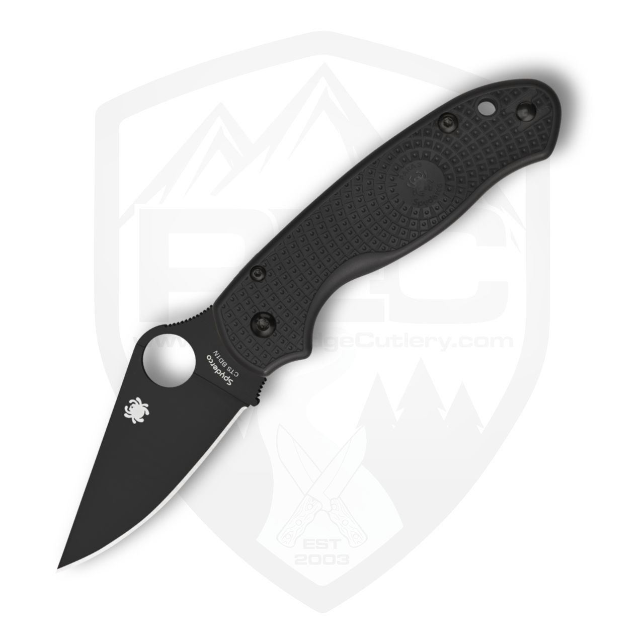 C*o様 Preador BK3 Spyderco Para 3 Lightweight, Black FRN / DLC CTS-BD1N - C223PBBK