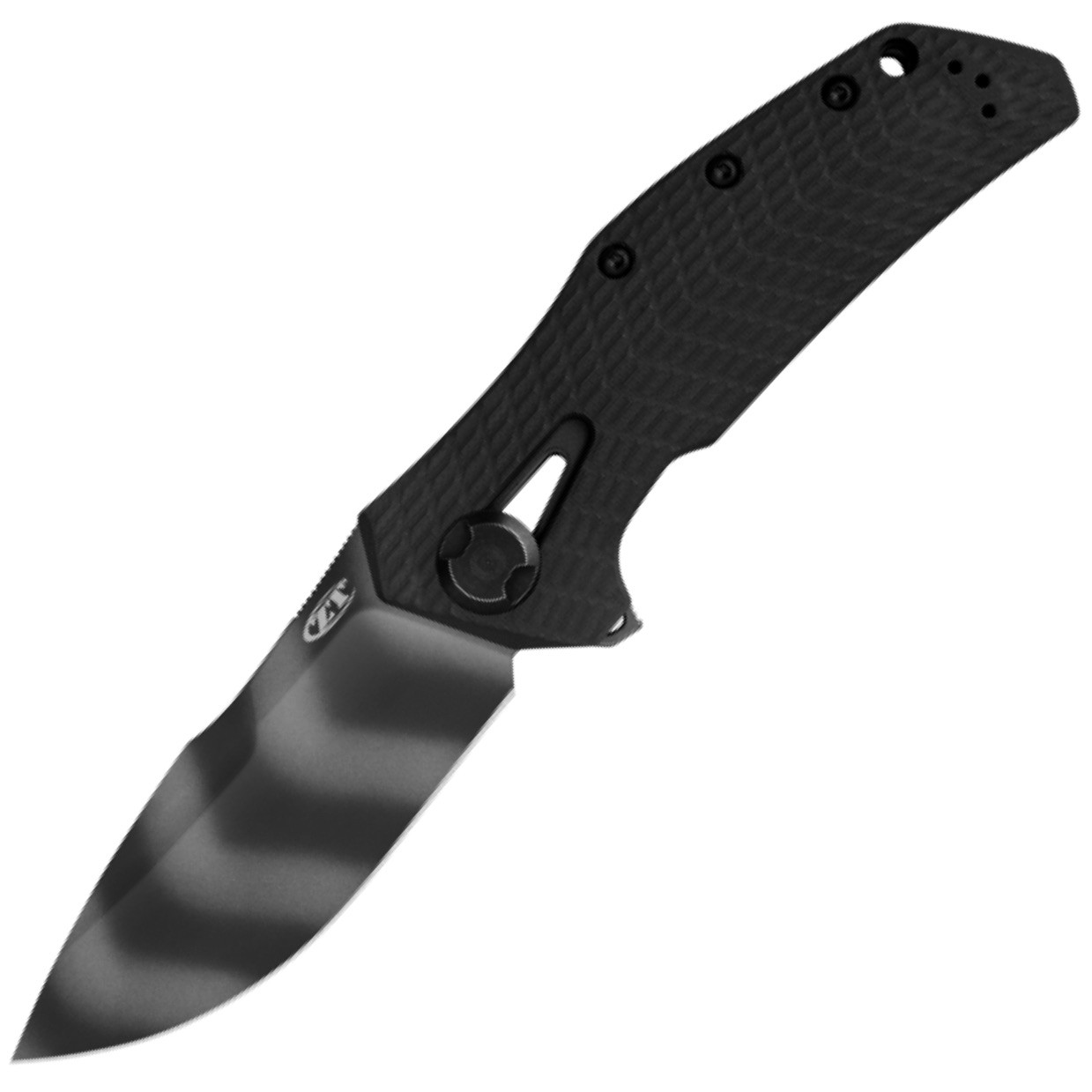 Zero Tolerance 0308BLKTS - Black G10, DLC Titanium / Tiger Stripe
