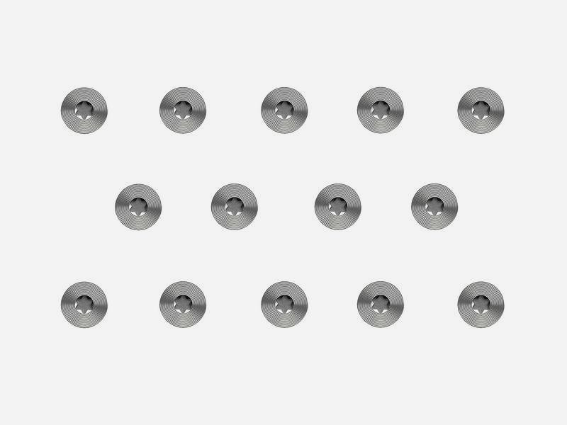 Ridge Wallet Replacement Screws, Silver REC