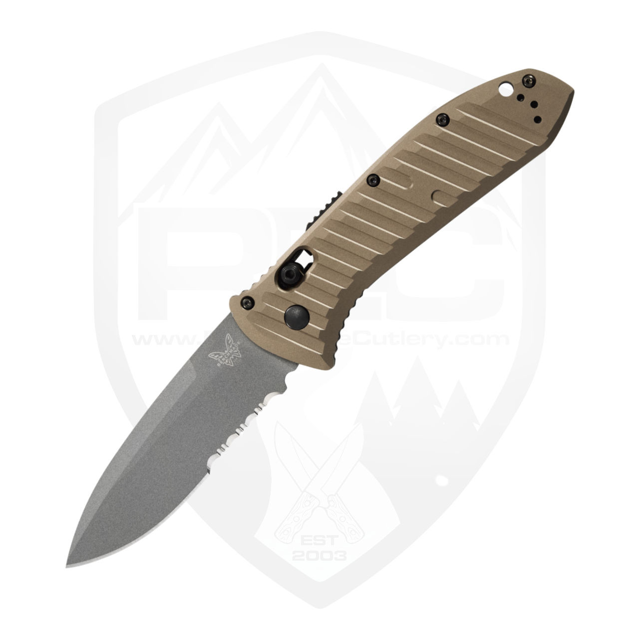 Auto Presidio II | Benchmade Knives | CPM-M4 Part Serrated