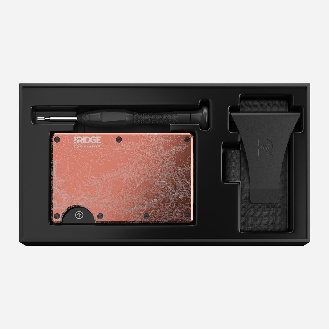 Ridge Wallet Topographic -The Narrows- Cash Strap & Clip - REC