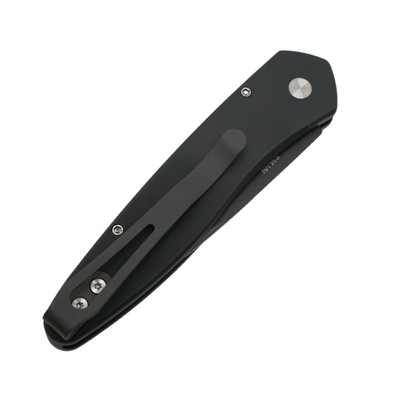 Pro-Tech Newport Tuxedo - Black Aluminum, Ivory Micarta / DLC CPM
