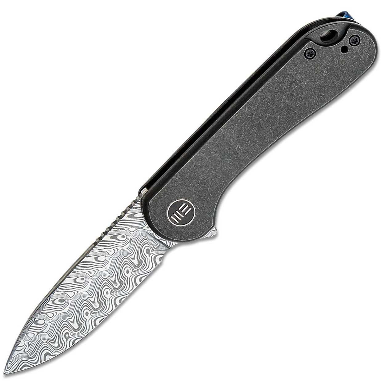 WE Knife Elementum | Titanium with Hakkapella Damasteel