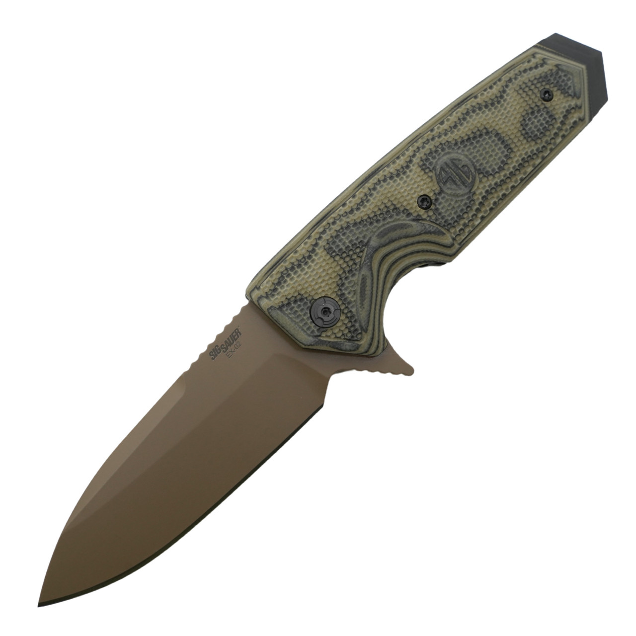 Hogue SIG EX-02 Scorpion Flipper, Spear Point FDE Cerakote Finish