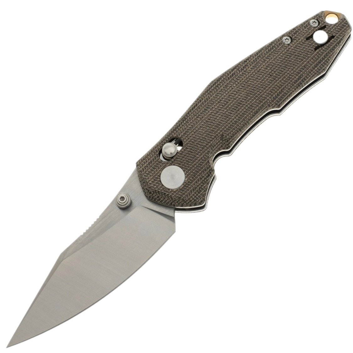 GiantMouse Ace Nazca, Green Canvas Micarta / Satin M390