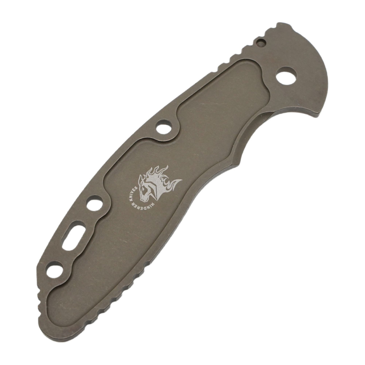 Rick Hinderer Knives XM-18 3.5 Textured Battle Bronze Titanium Scale