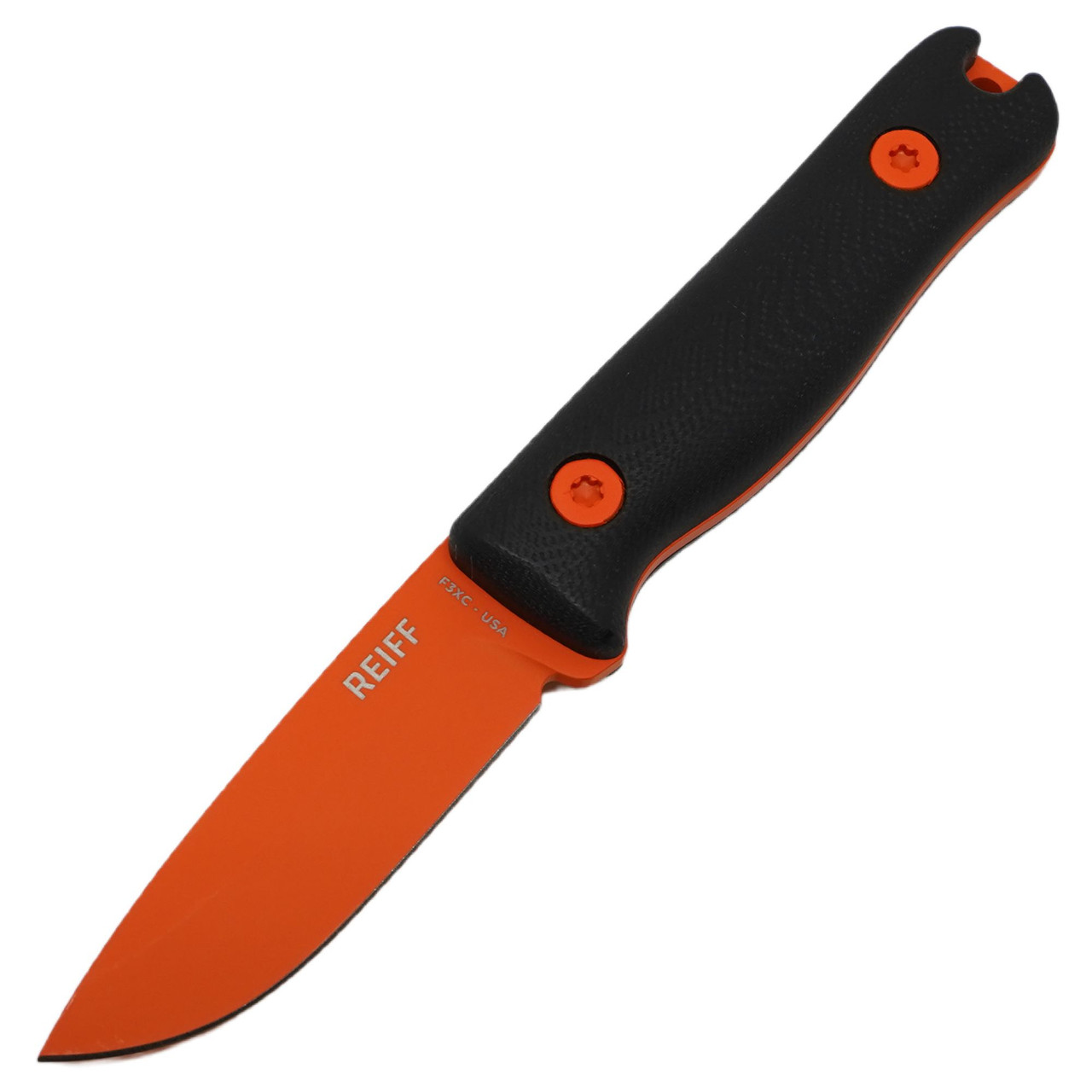 Reiff F3XC Extreme Conditions EDC, Black G10 / Orange 3V / Kydex