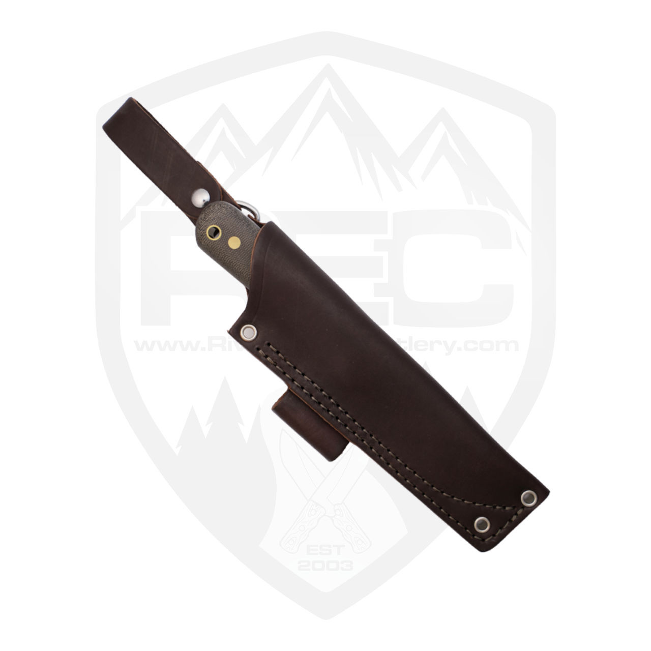 LT Wright Genesis, Green Micarta / A2 Scandi Grind