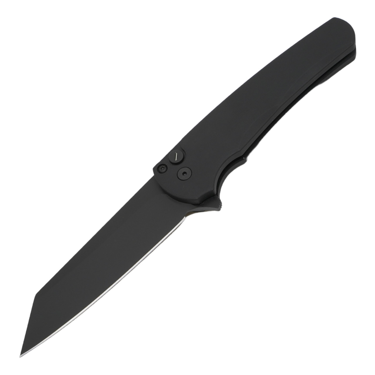Pro-Tech Malibu Operator Reverse Tanto - Black Aluminum w/ Tritium