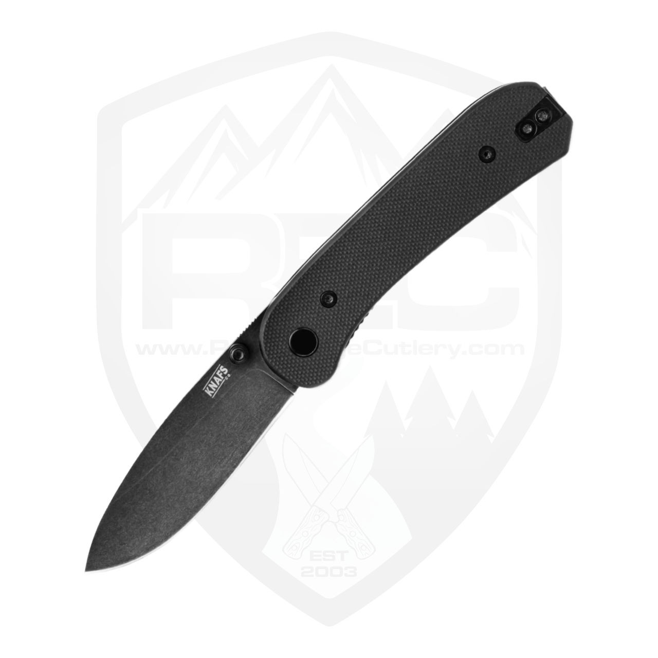 Knafs Lander 1 | Black G10 with D2 Folding Knife