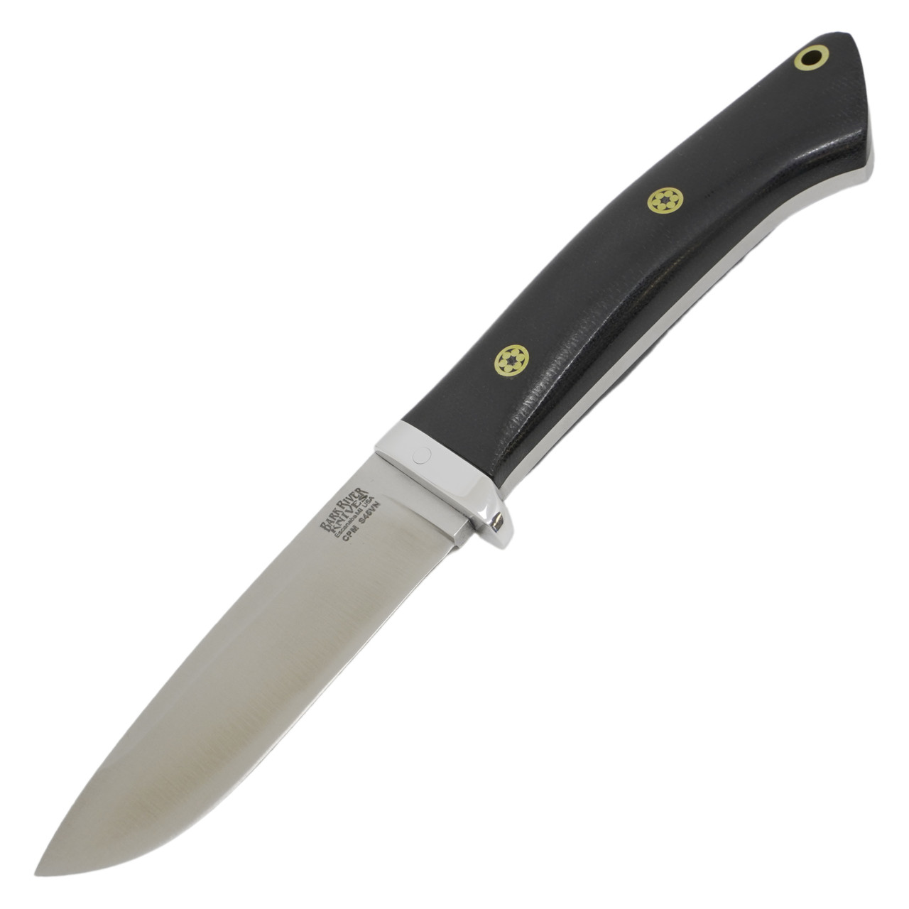 Bark River Classic Drop Point Hunter, Black Canvas Micarta / S45VN