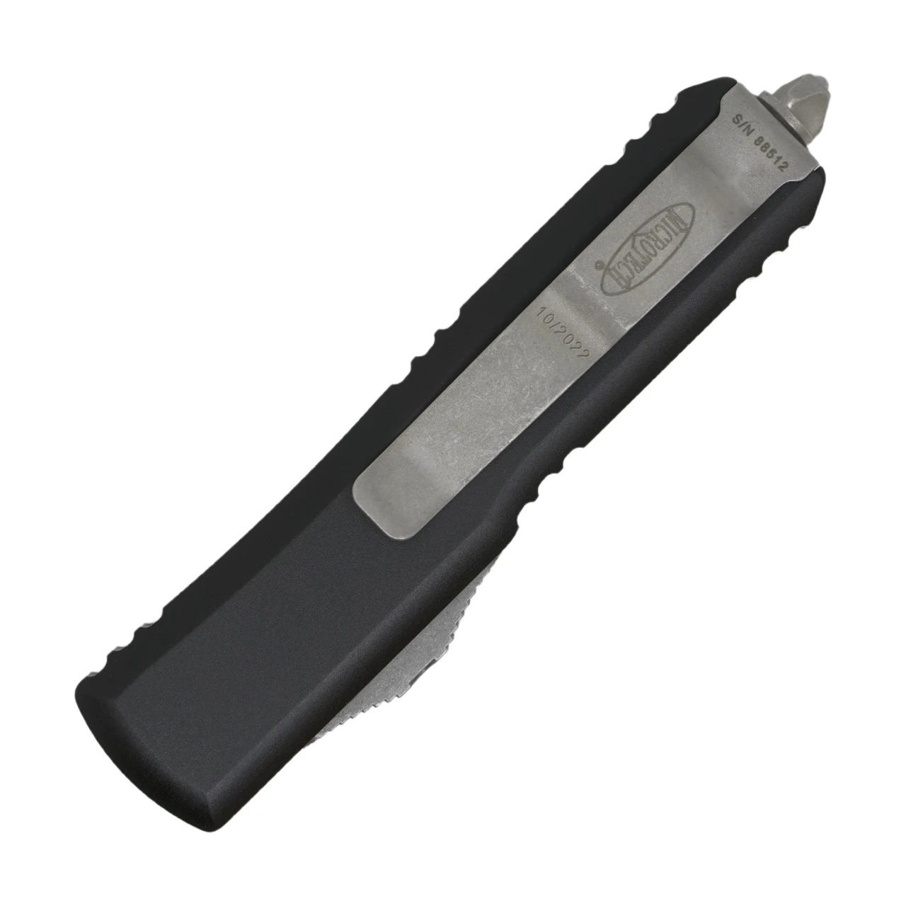 Microtech Ut85 Drop Microtech UTX-85 Drop Point, Black Aluminum / Apocalyptic M390 ...