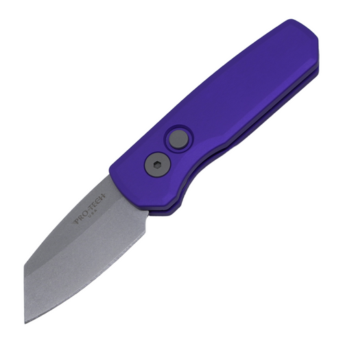 Pro-Tech Runt 5 Reverse Tanto, Purple Handle / Stonewash CPM-Magnacut -R5401-Purple