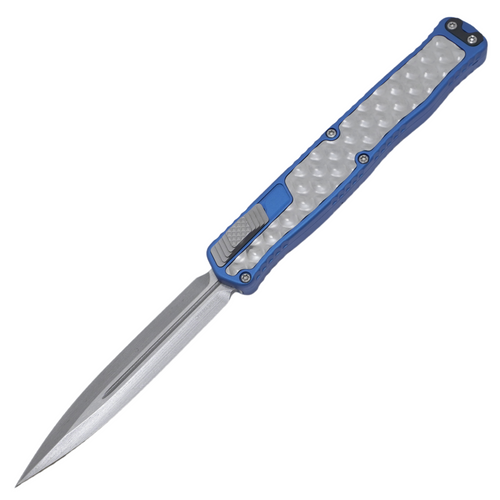 Heretic Cleric II, Blue Aluminum Handles w/ Stainless Inlay / Stonewash Magnacut -  H020-2A-BLU