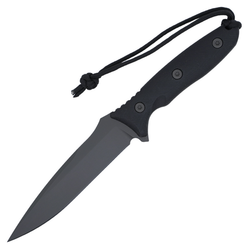 Spartan Blades Moros, Black Canvas Micarta / Flat Black DLC CPM S45VN - SB53BKBKKYBK