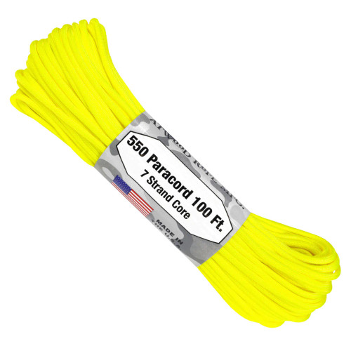 Atwood 550 Paracord 100' - Neon Yellow