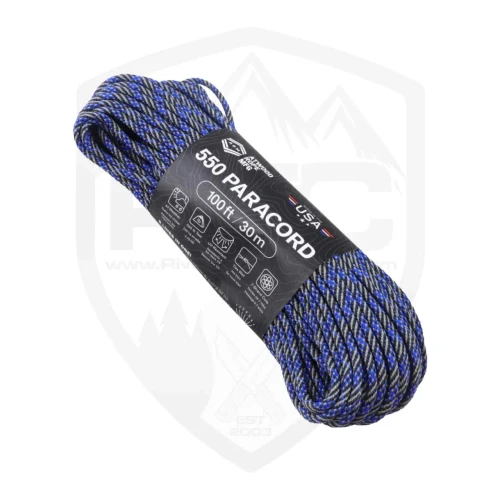 Atwood 550 Paracord 100' - Thin Blue Line