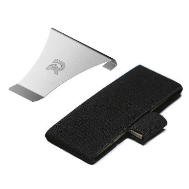 Ridge Money Clip w/ Elastic, Silver