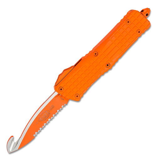Microtech Combat Troodon Rescue Frag, Orange Cerakote Aluminum / Orange Serrated M390 - 601-3CORHS