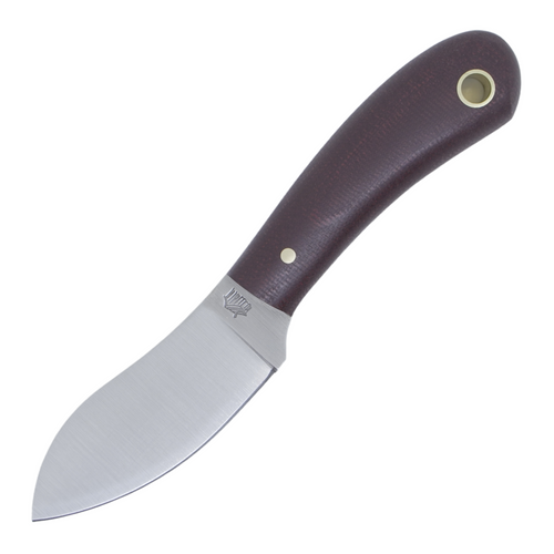 LT Wright Knives Lil Muk, Double Red Micarta / Flat Ground 3V