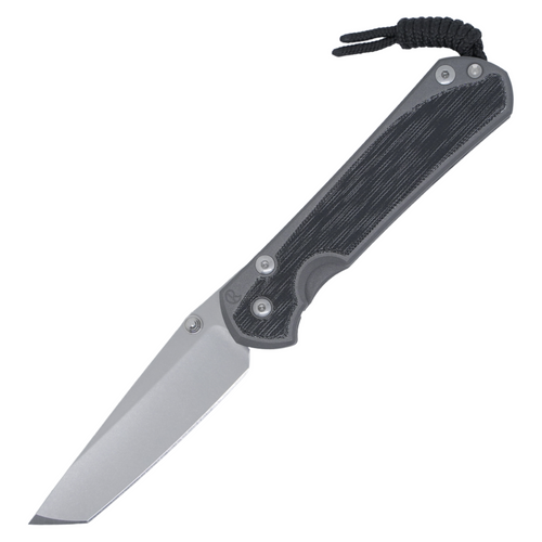 Chris Reeve Large Sebenza 31 Tanto, Black Micarta Inlay Titanium / Stonewash CPM Magnacut - L31-1228