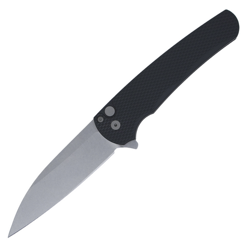 ProTech Malibu Wharncliffe - Textured Black Aluminum / Stonewash CPM-Magnacut - 5305 ProTech Malibu Wharncliffe - Textured Black Aluminum / Stonewash CPM-Magnacut - 5305