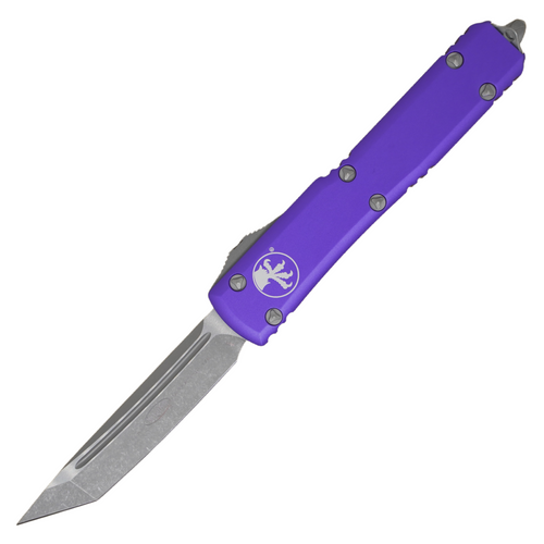 Microtech Ultratech Purple OTF Automatic 3.4 Satin Tanto 123-4PU - EKnives  LLC